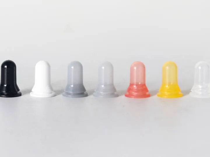 Colored LSR silicone dropper teats