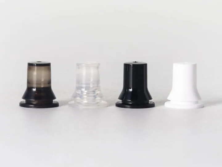 LSR silicone parts in clear, black and white for medical use
